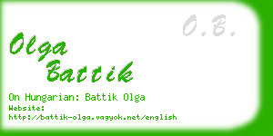 olga battik business card